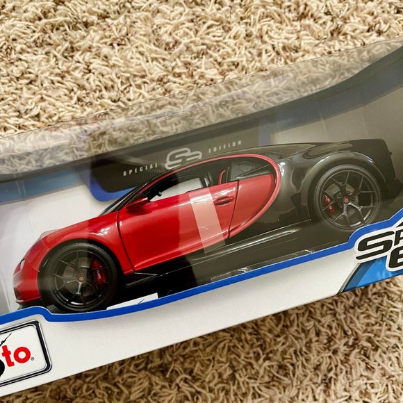 Bugatti Chiron Sport Red 1:18 Special Edition Diecast Model Car by Maisto (NIB) - Picture 5 of 11